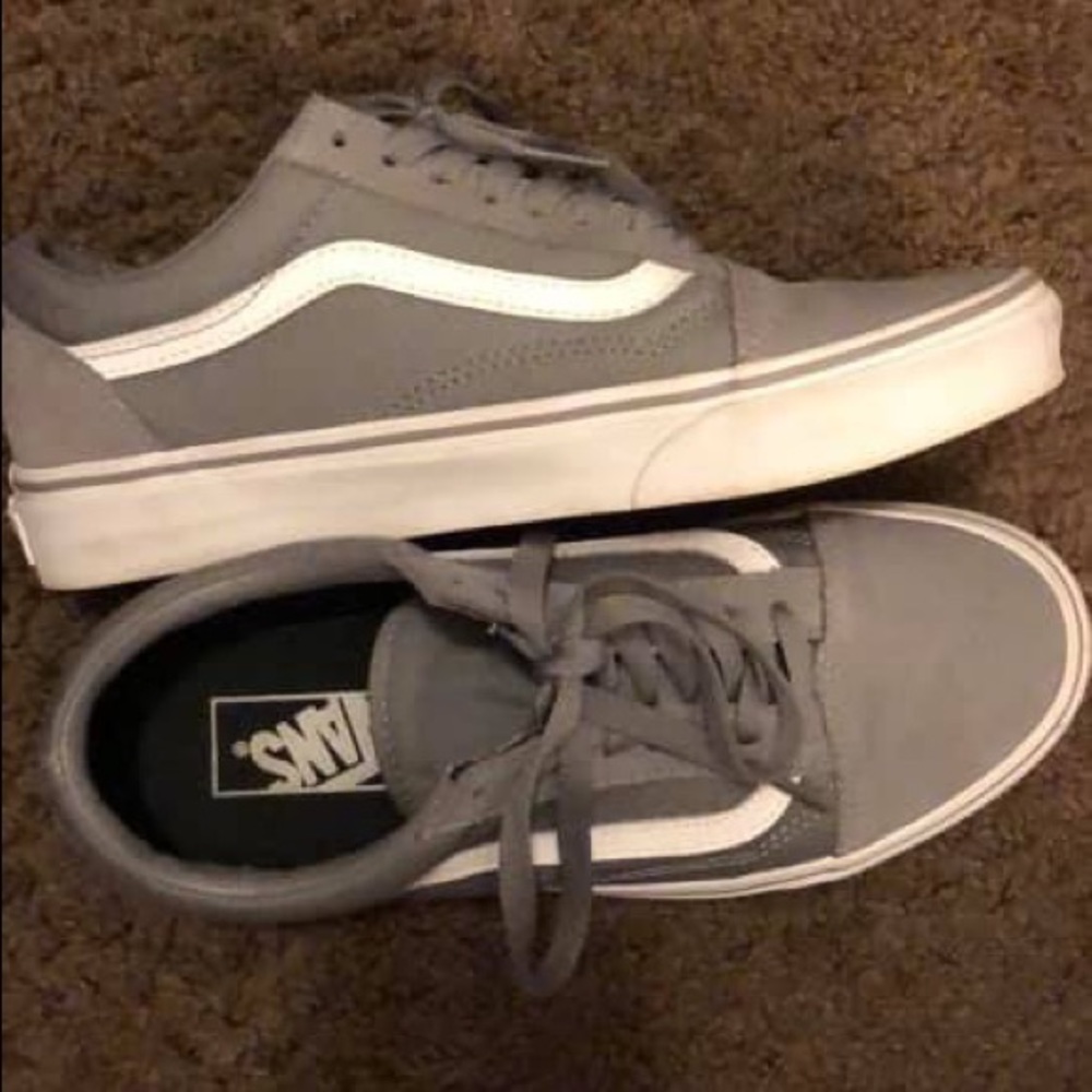 Grey low top vans